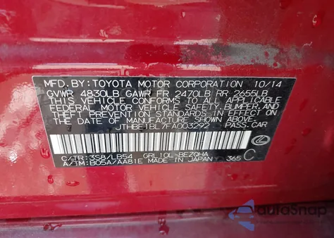 2015 Lexus Gs 350 из США, поврежденный, VIN JTHBE1BL7FA003292